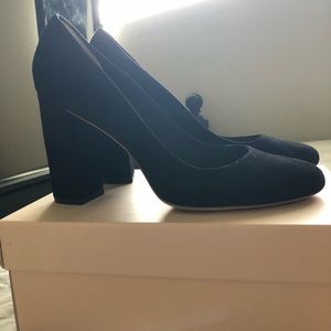 Loeffler Randall | Sydnee Suede Block Heel Pumps